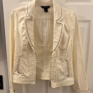 WHBM Cream colored jacket. Size 8